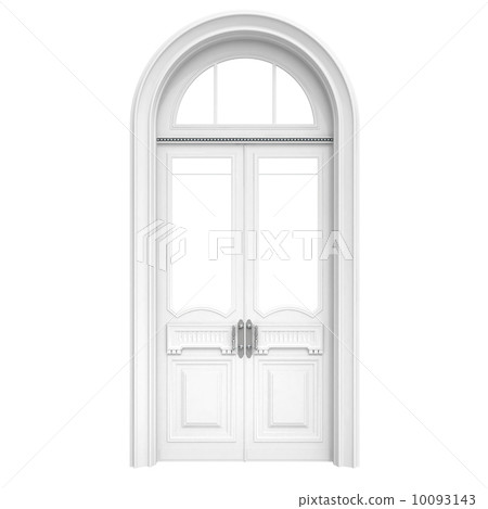 white wooden door isolated on white white wooden door isolated on white 10093143