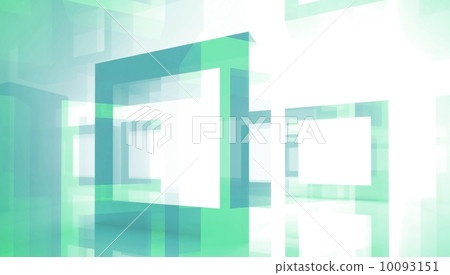 Abstract technology background with green square frames Abstract technology background with green square frames 10093151