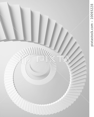 Spiral stairs perspective background. Monochrome 3d illustration Spiral stairs perspective background. Monochrome 3d illustration 10093228