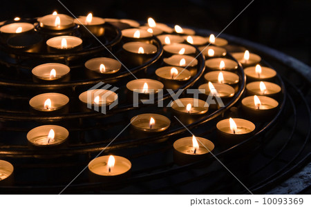 Candles in a catholic church 10093369