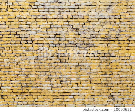 Old yellow brick wall background photo texture 10093631