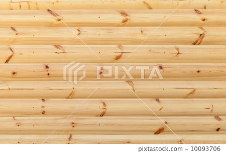 Wooden wall made of pine tree boards. Natural background texture 10093706