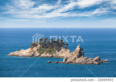 islands Katic and Sveta Nedjelja near Petrovac town, Montenegro islands Katic and Sveta Nedjelja near Petrovac town, Montenegro 10094403