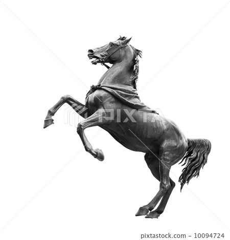 Isolated on white black horse sculpture, designed by the Russian 10094724