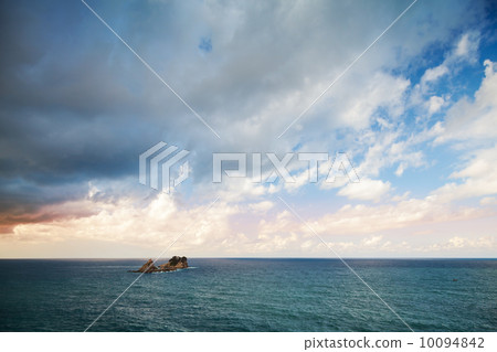 Small islands in the Adriatic Sea near Petrovac town, Montenegro 10094842