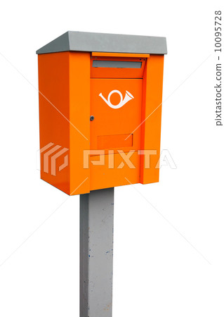 Orange European metal post box Orange European metal post box 10095728