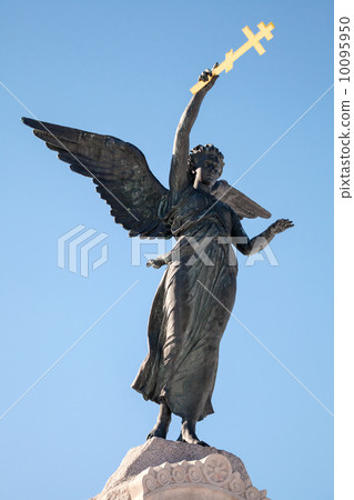 The Russalka Memorial against blue sky. Monument sculpted by Amandus Adamson, erected on 1902 in Kadriorg, Tallinn, to mark the anniversary of the sinking of the Russian warship Rusalka, or "Mermaid" The Russalka Memorial against blue sky. Monument sculpted by Amandus Adamson, erected on 1902 in Kadriorg, Tallinn, to mark the anniversary of the sinking of the Russian warship Rusalka, or "Mermaid" 10095950
