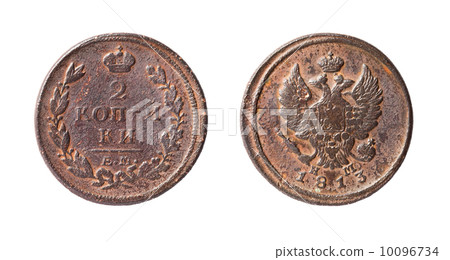 Old copper Russian coin. 2 kopeck Old copper Russian coin. 2 kopeck 10096734