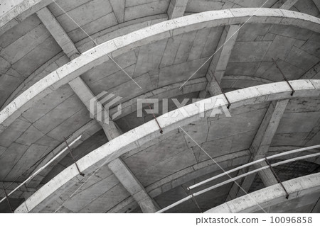 Abstract industrial gray concrete building under construction 10096858