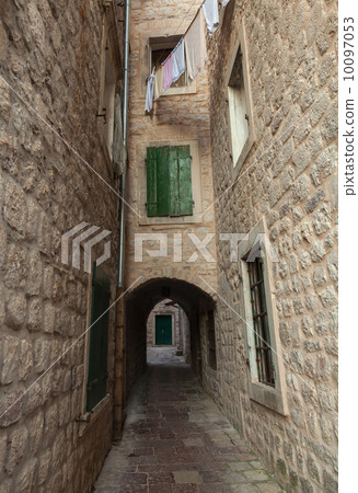 Empty street fragment. Old town Kotor, Montenegro Empty street fragment. Old town Kotor, Montenegro 10097053