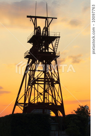 Photograph of coal mine trail hoist machine coal memorial park Photograph of coal mine trail hoist machine coal memorial park 10097763