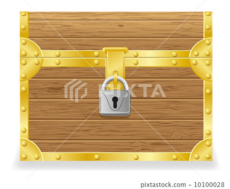 closed antique chest vector illustration 10100028