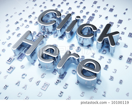 SEO web design concept: Silver Click Here on digital background SEO web design concept: Silver Click Here on digital background 10100119