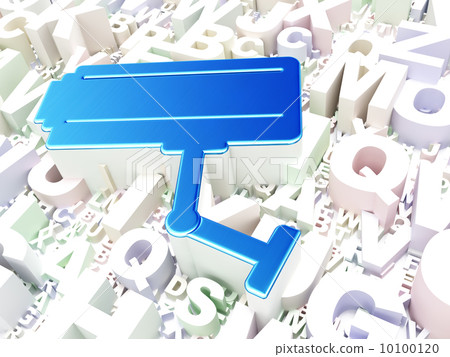 Safety concept: Cctv Camera on alphabet background 10100120