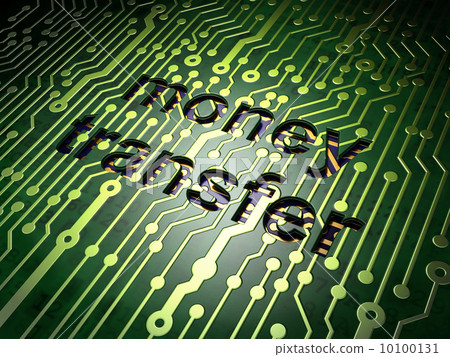 Business concept: Money Transfer on circuit board background Business concept: Money Transfer on circuit board background 10100131