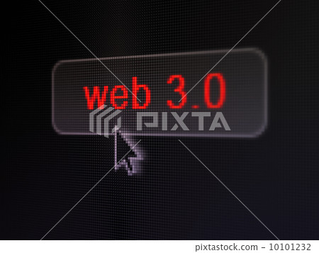 Web design concept: Web 3.0 on digital button background 10101232