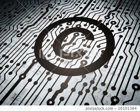 Law concept: circuit board with Copyright 10101364