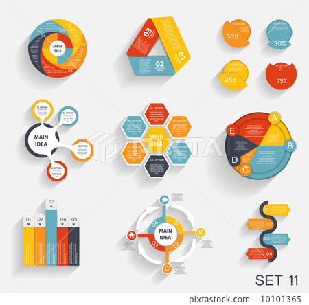 Collection of Infographic Templates for Business Vector Illustra 10101365