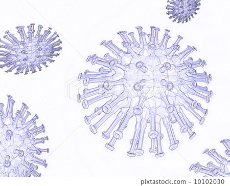 Illustration of a flu virus Illustration of a flu virus 10102030