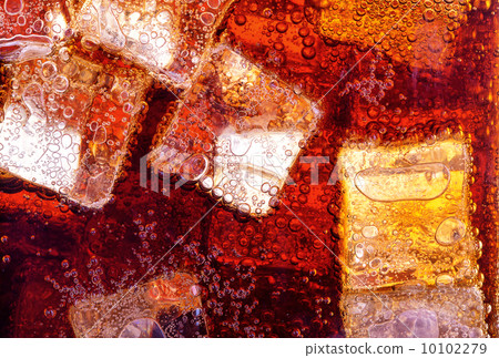 Background of cola with ice 10102279