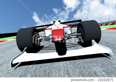 Formula 1 Indy Car on Race Track Formula 1 Indy Car on Race Track 10102675
