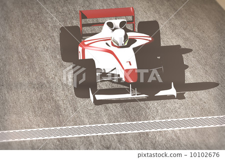 Formula 1 Indy Car on Race Track 10102676