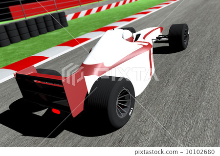 Formula 1 Indy Car on Race Track 10102680