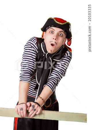 Actor in a pirate suit isolated on a white background 10103335