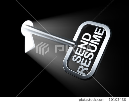Business concept: Send Resume on key Business concept: Send Resume on key 10103488
