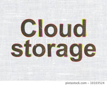 Security concept: Cloud Storage on fabric texture background Security concept: Cloud Storage on fabric texture background 10103524