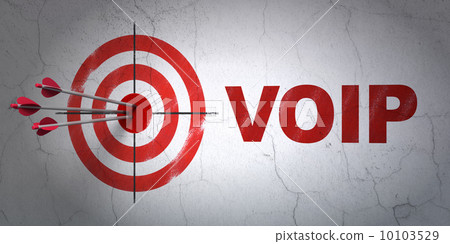 Web design concept: target and VOIP on wall background Web design concept: target and VOIP on wall background 10103529