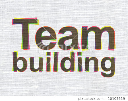 Finance concept: Team Building on fabric texture background 10103619