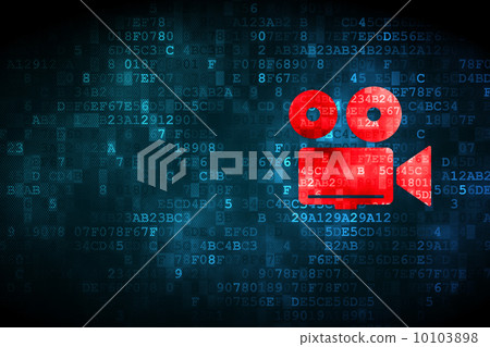 Travel concept: Camera on digital background 10103898