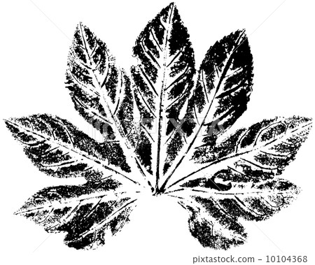stock illustration: leaf prints maple