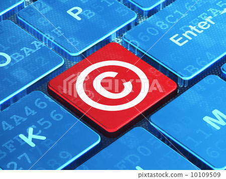 Law concept: Copyright on computer keyboard background Law concept: Copyright on computer keyboard background 10109509