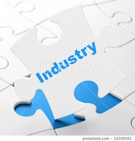 Finance concept: Industry on puzzle background Finance concept: Industry on puzzle background 10109561