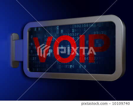 Web development concept: VOIP on billboard background 10109740