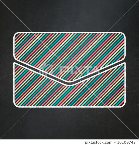 Business concept: Email on chalkboard background 10109742