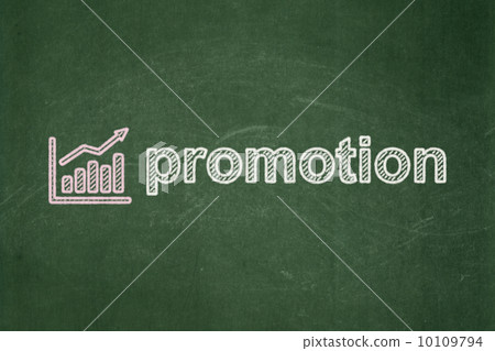 Advertising concept: Growth Graph and Promotion on chalkboard background Advertising concept: Growth Graph and Promotion on chalkboard background 10109794