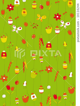 Green background with Easter eggs 10110244