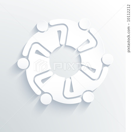 Group of People Team 6 hugging  10112212