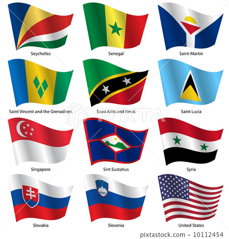 Set Flags of world sovereign states. Vector illustration. Set Flags of world sovereign states. Vector illustration. 10112454
