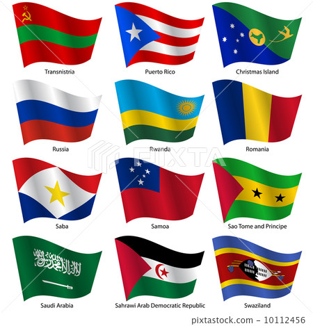 Set Flags of world sovereign states. Vector illustration. Set Flags of world sovereign states. Vector illustration. 10112456