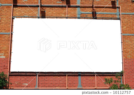 Blank billboard on a brick building Blank billboard on a brick building 10112757