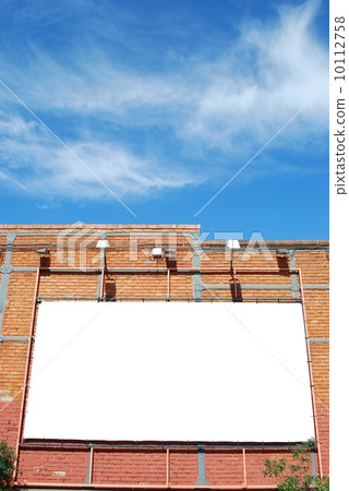 Blank billboard on a brick building Blank billboard on a brick building 10112758
