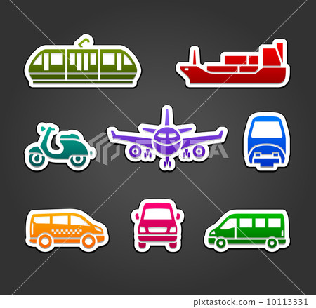 Set of stickers, transport color signs 10113331