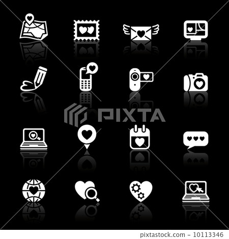 Set valentine's day icons. Love on the Internet signs Set valentine's day icons. Love on the Internet signs 10113346