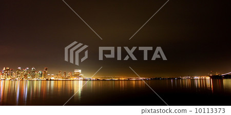 San Diego Skyline Night 10113373