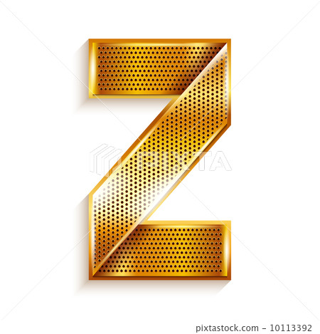 Letter metal gold ribbon - Z Letter metal gold ribbon - Z 10113392