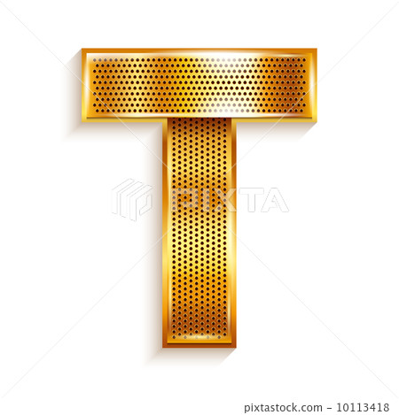 Letter metal gold ribbon - T 10113418